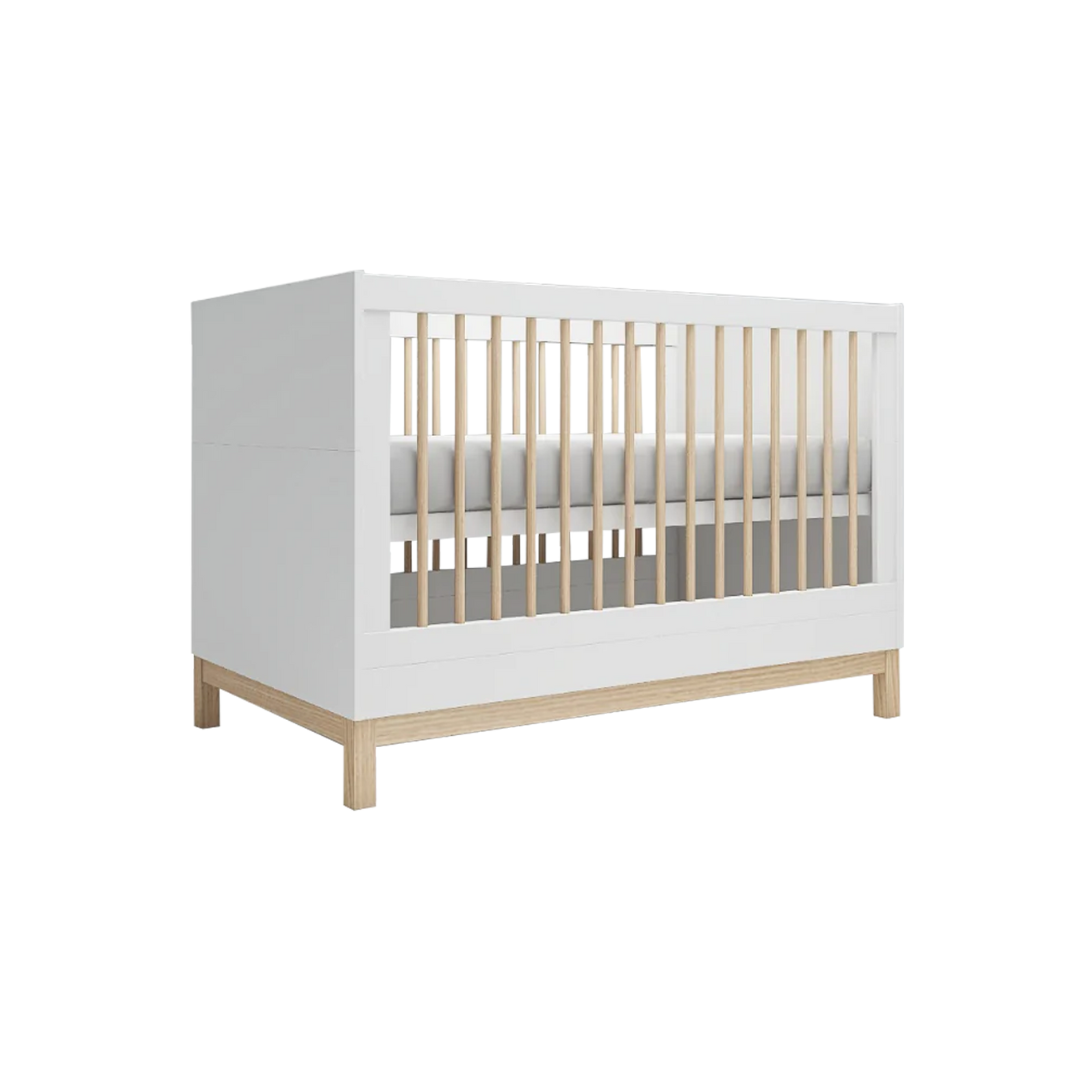 Cuna Convertible Cozy Blanca y Malva