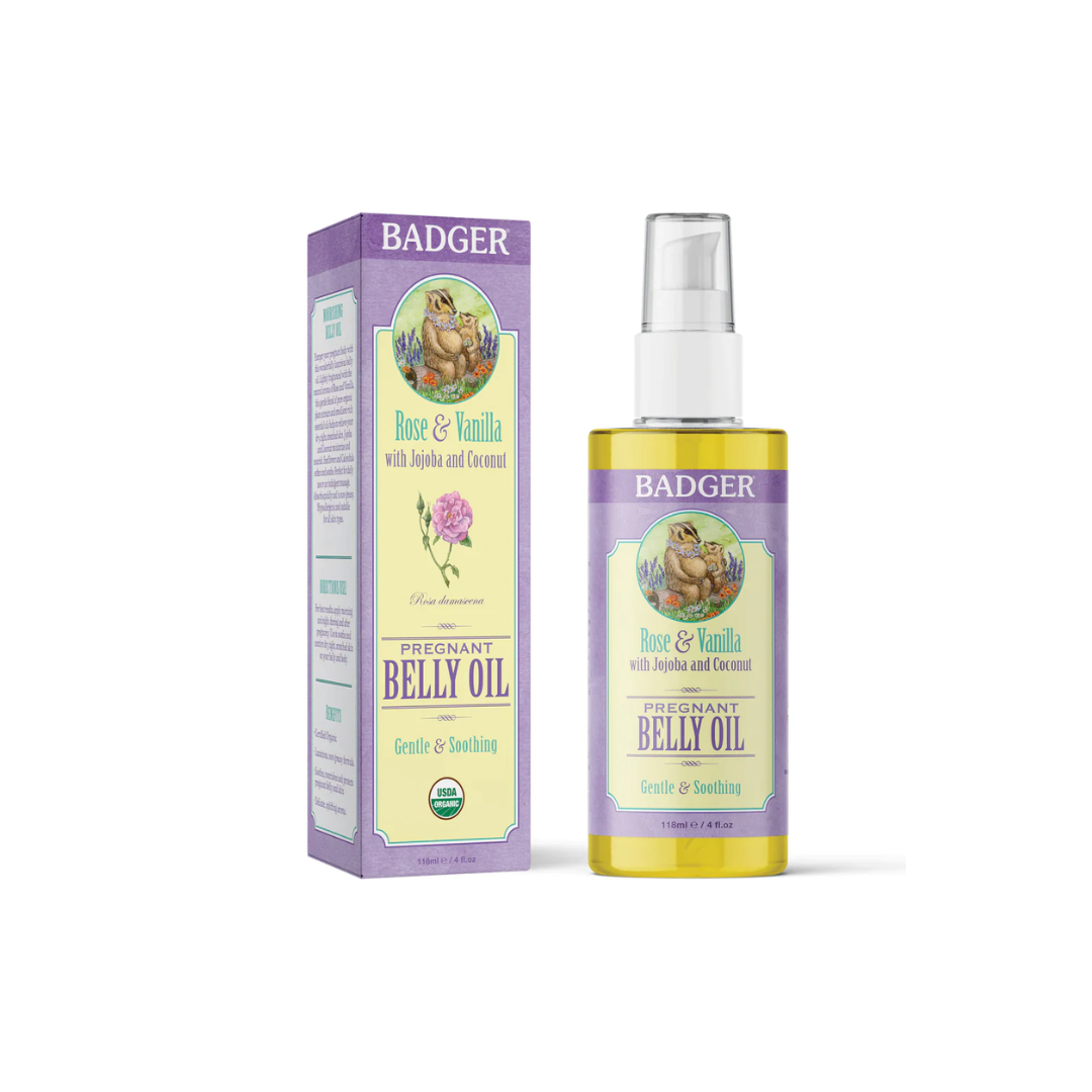 Aceite Orgánico Anti estrias 118ml - BELLY OIL BADGER 4 OZ