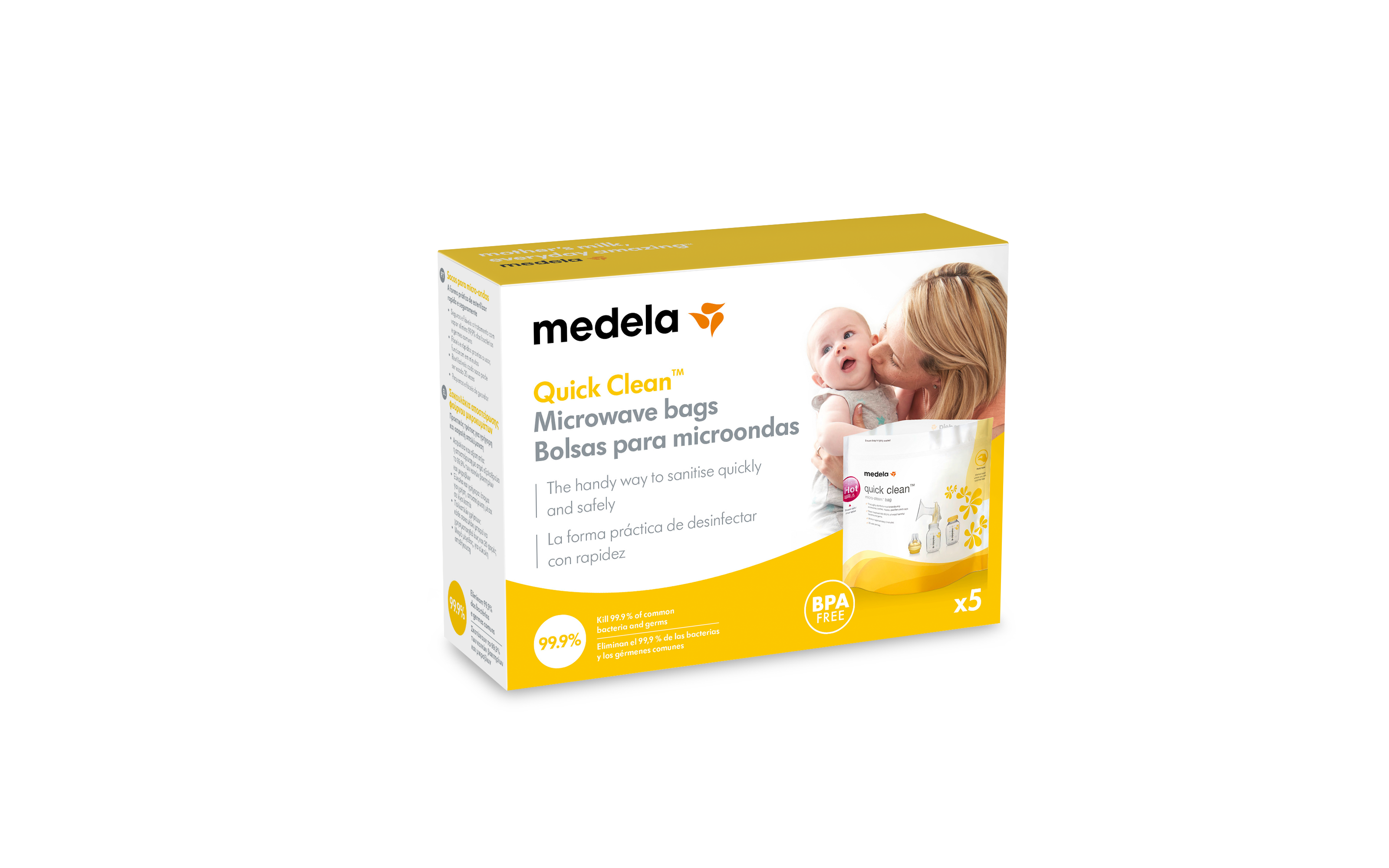 Bolsas de esterilización para microondas  5 unidades - Medela Quick Clean