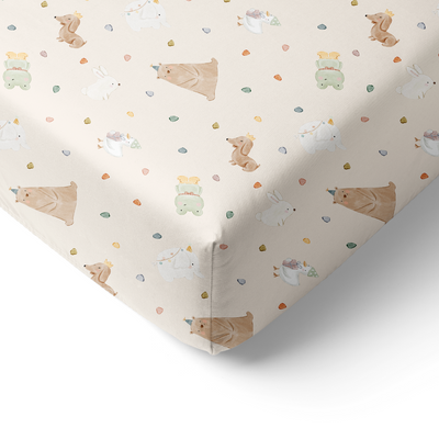 Sábana Bajera Estampada Cuna Fiesta Ranita