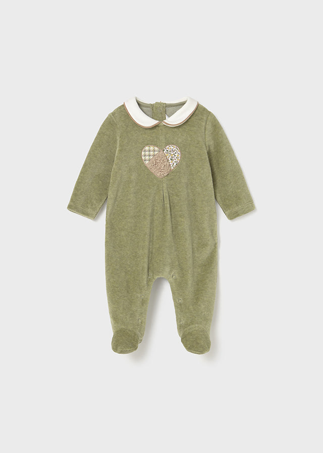 Enterizo Bebe Corazon Verde