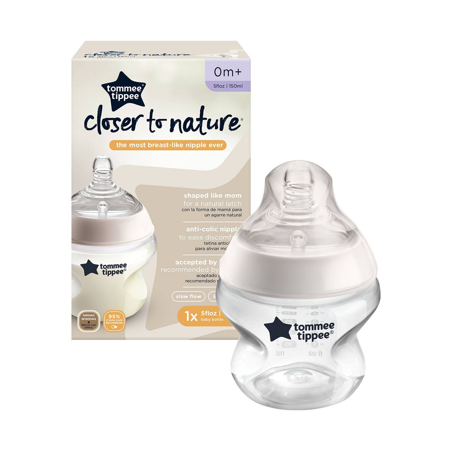 Biberón Closer to Nature Tommee Tippee 5oz - 150ml