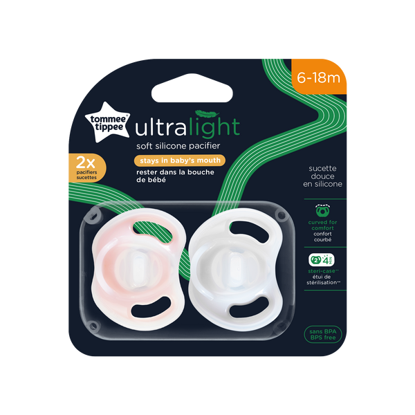 Chupones Ultra Light 6-18M Rosado x 2 unidades