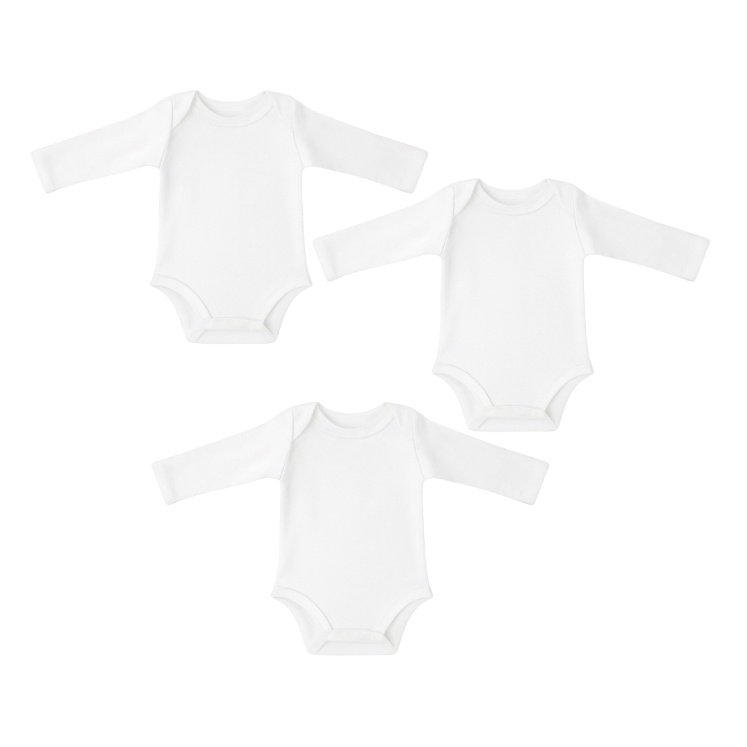 Pack 3 Body Manga Larga - Blanco