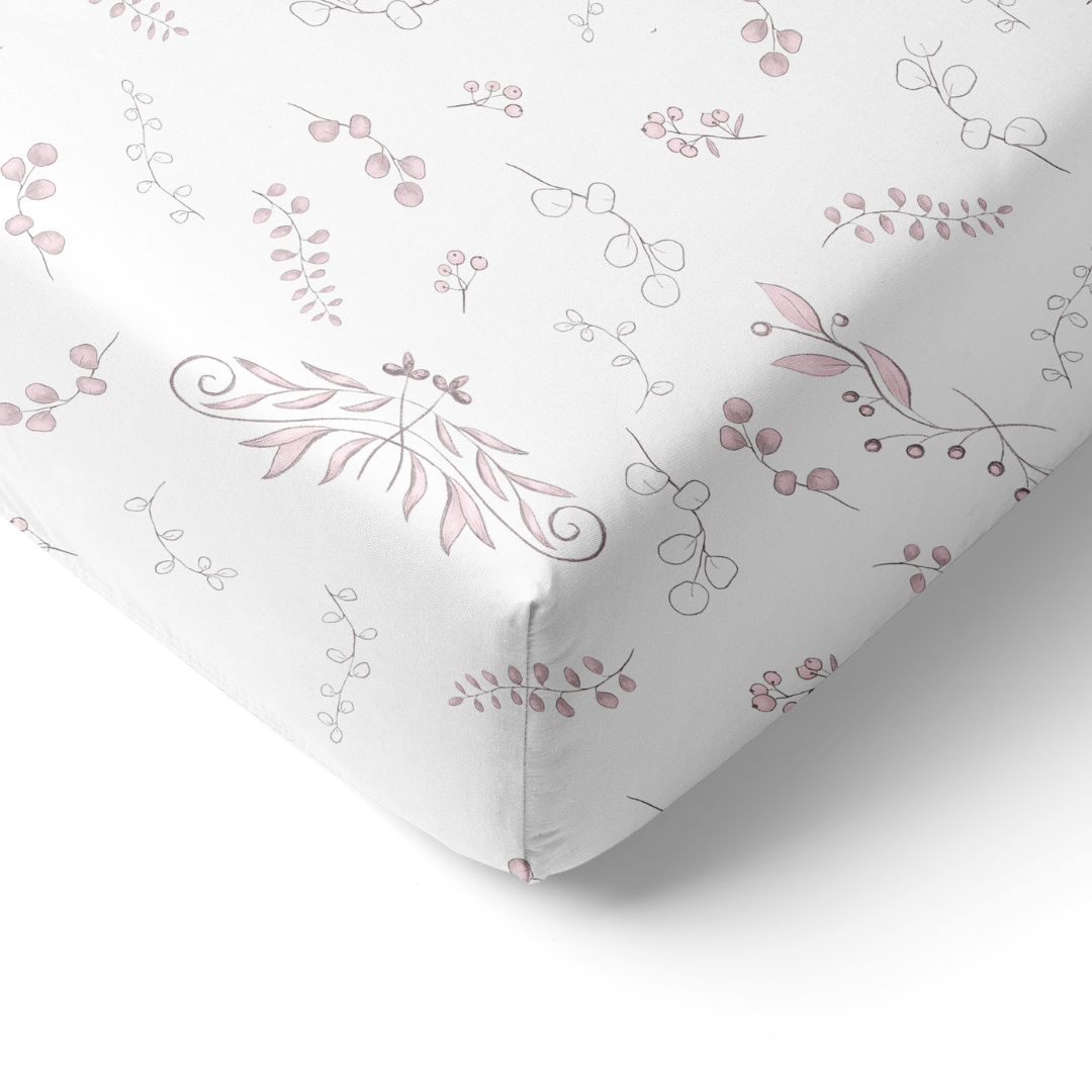 Sábana Bajera Estampada Cuna Botanical