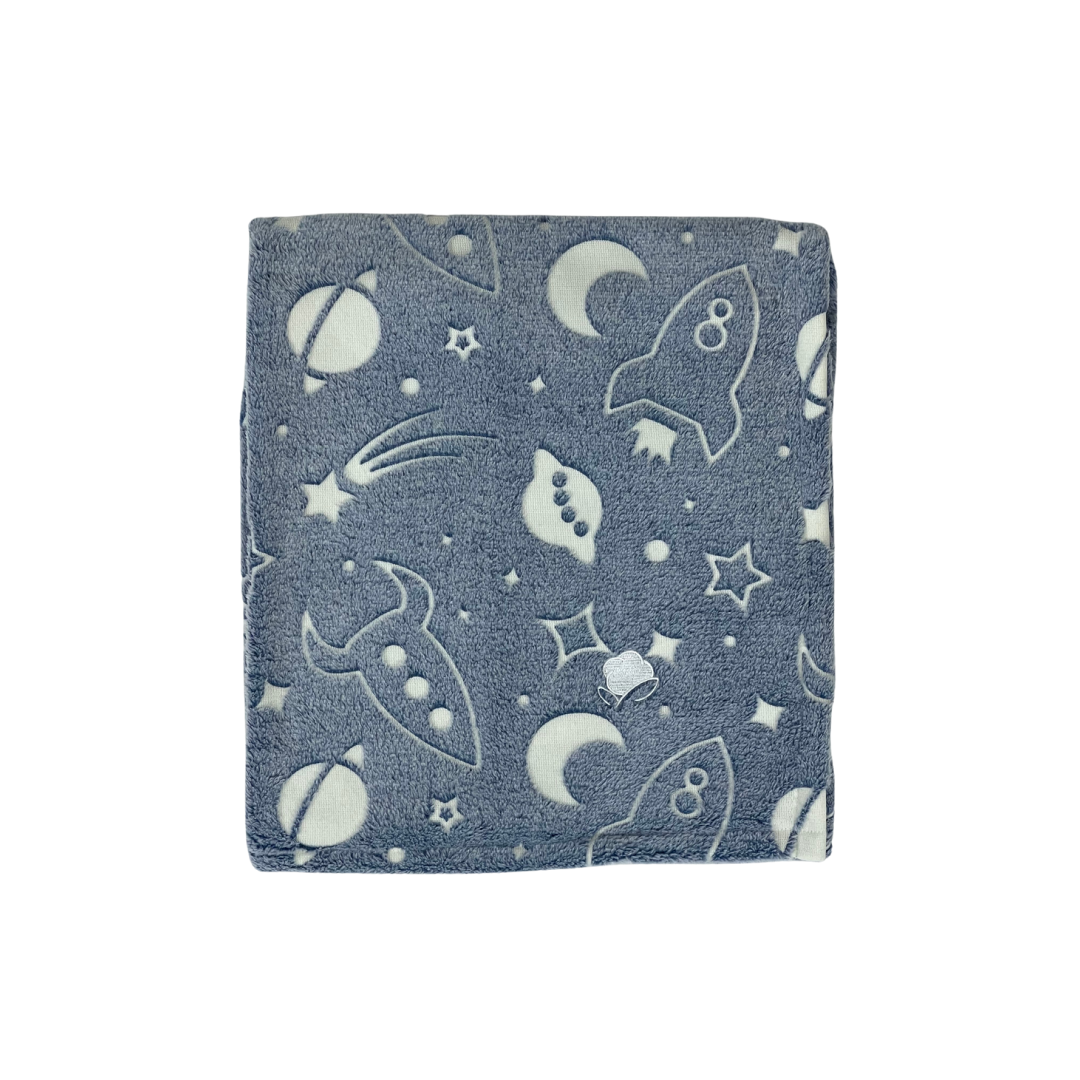 Manta Plush Winter Planets Azul
