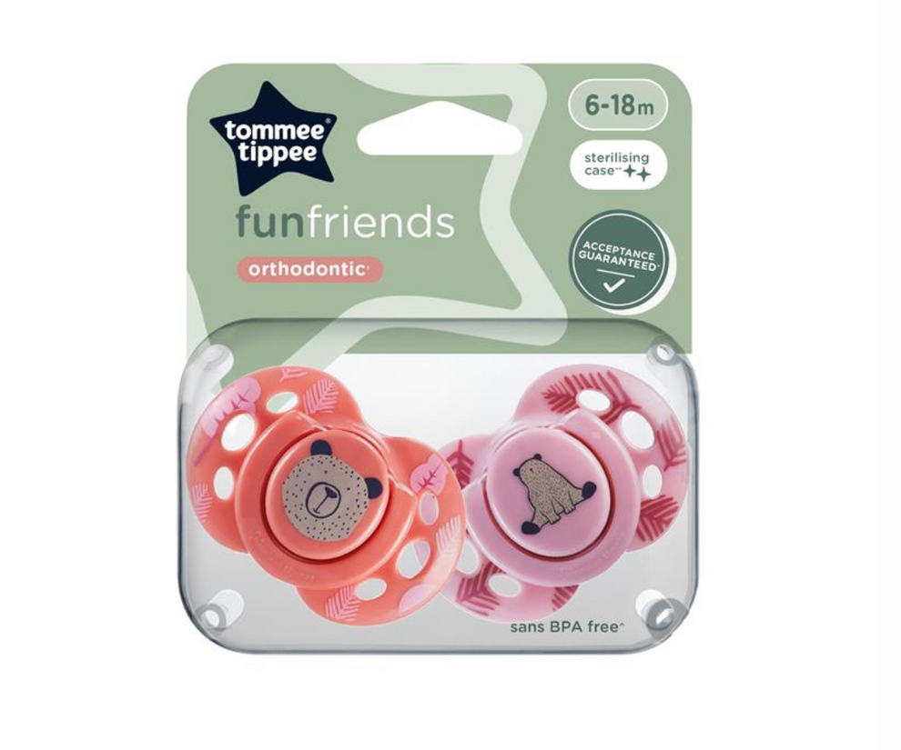 Chupones Fun Style 6-18M Niña - 2 unidades