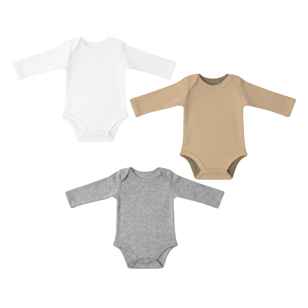 Pack 3 Body Manga Larga - Multicolor