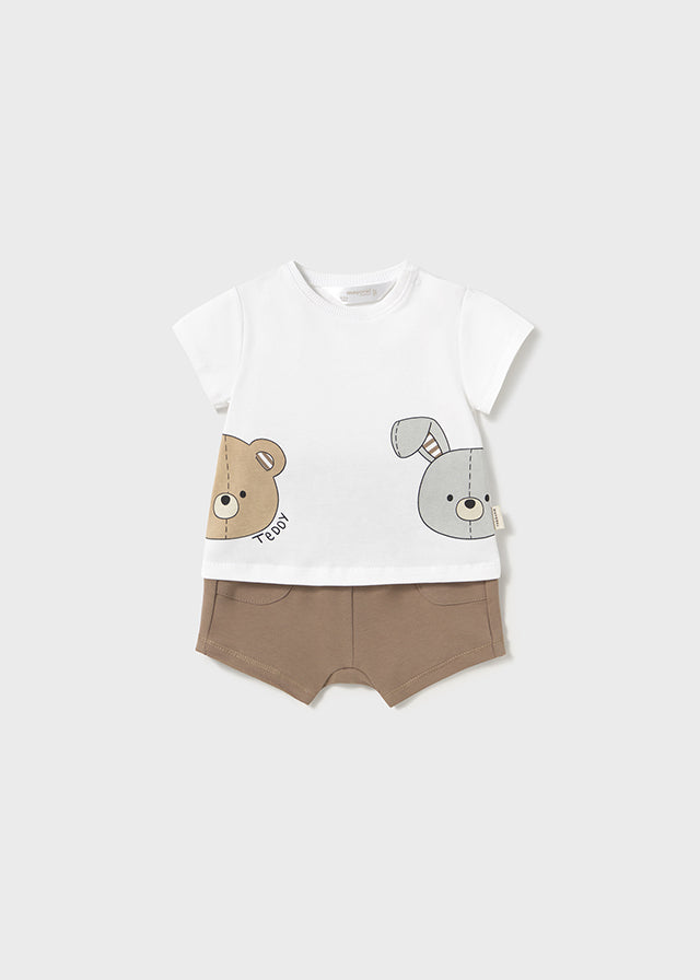 Conjunto Short/Polo Osito Conejito