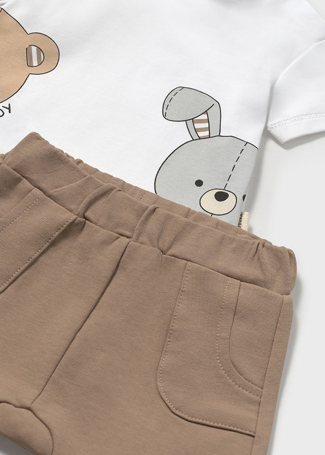Conjunto Short/Polo Osito Conejito