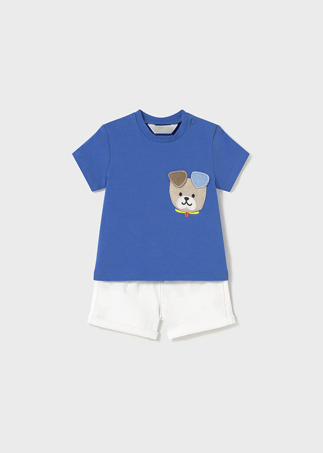 Conjunto Pantalón Corto Azul Perrito