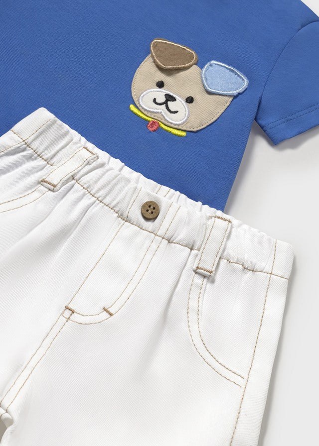 Conjunto Pantalón Corto Azul Perrito
