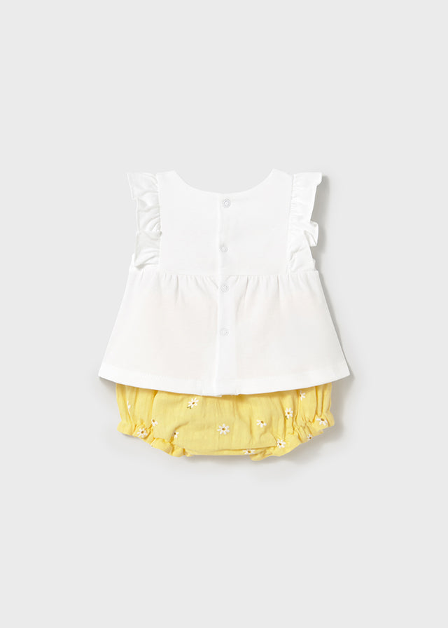 Conjunto Short Flor Amarilla