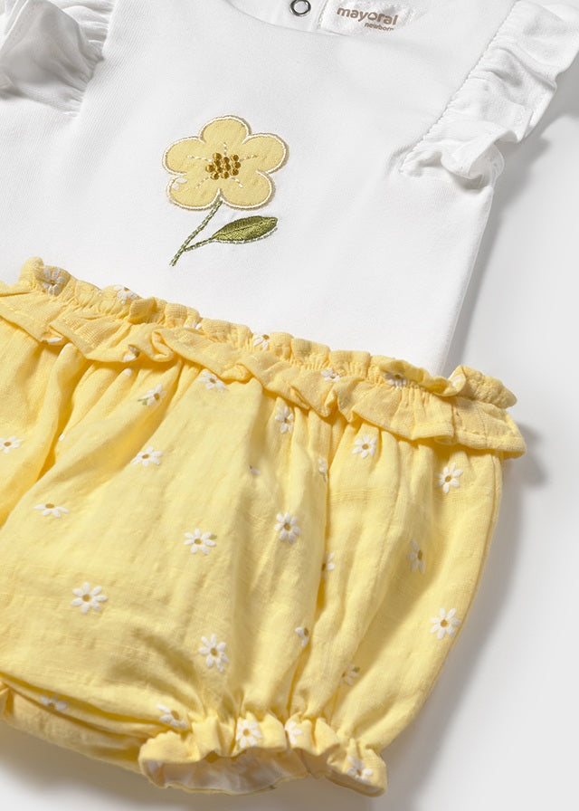 Conjunto Short Flor Amarilla