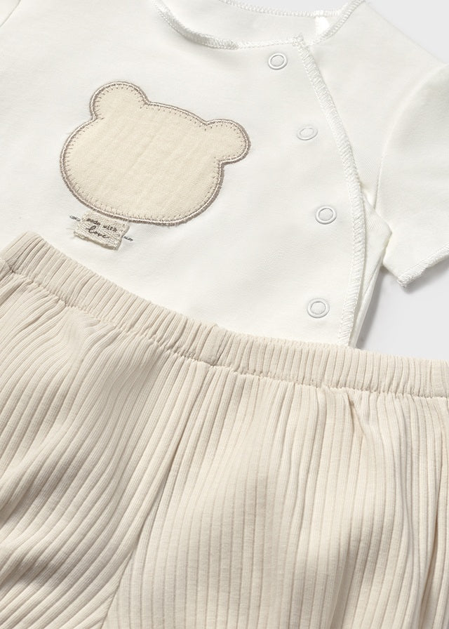 Conjunto Pantalon Osito Beige