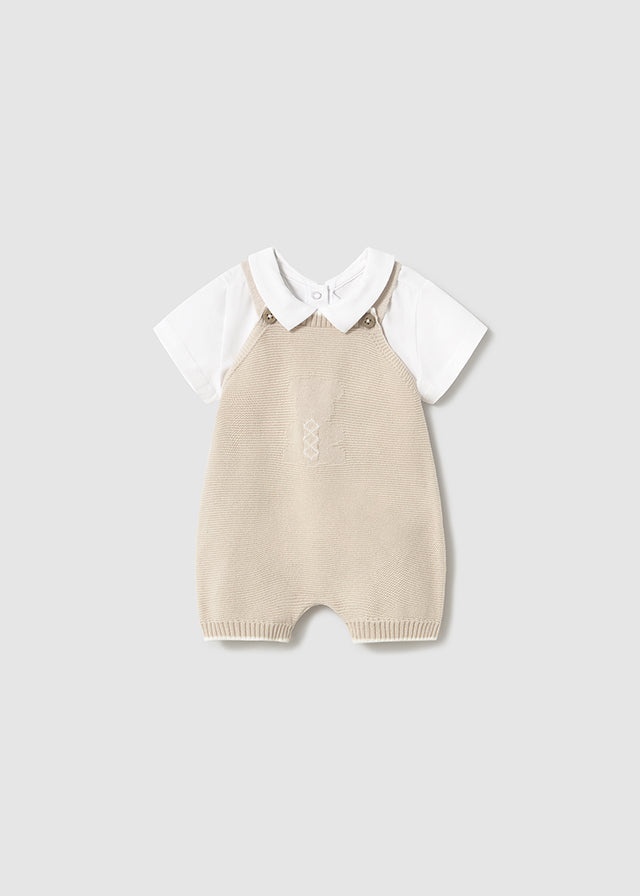 Conjunto Peto Tricot Beige