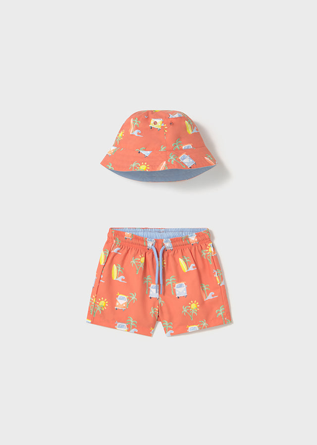 Conjunto Bañador con Gorro Combi