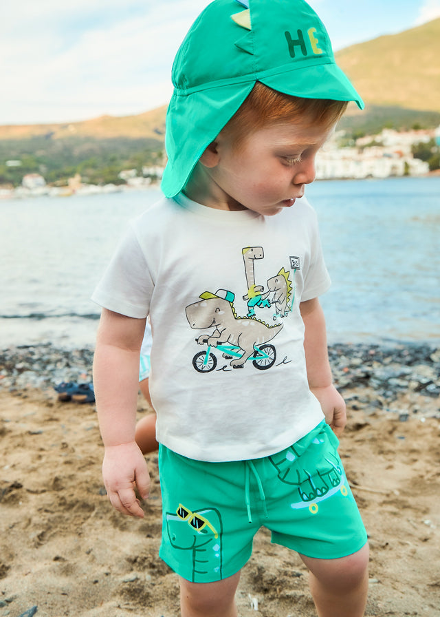 Conjunto Baño Gorro Play Dino