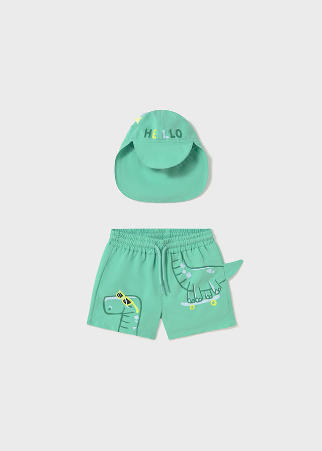 Conjunto Baño Gorro Play Dino