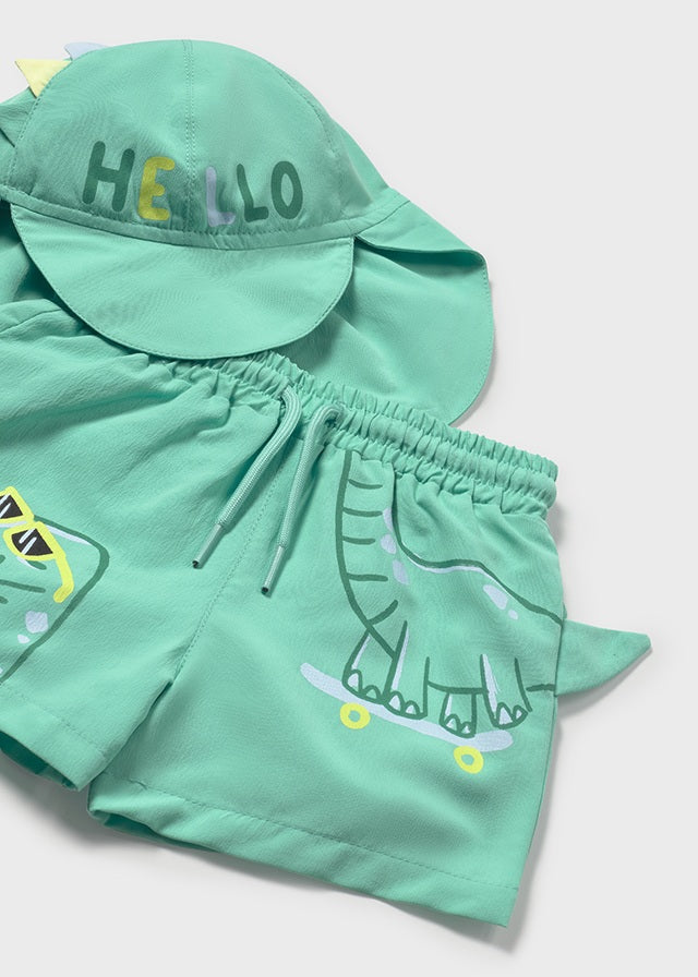 Conjunto Baño Gorro Play Dino