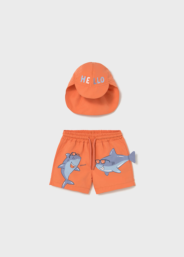 Conjunto Baño Gorro Play Tiburon