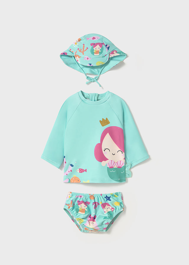 Conjunto Baño y Gorro Sirena