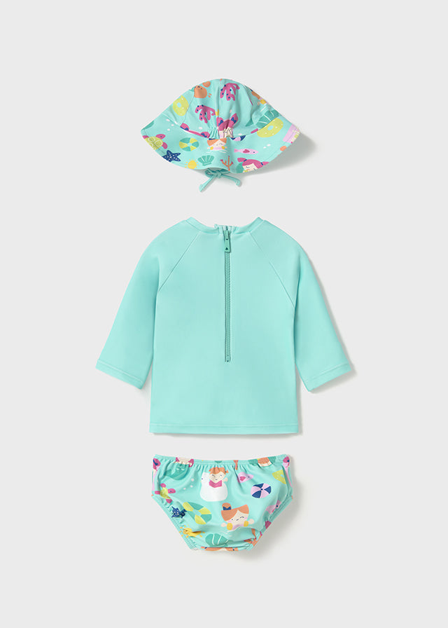 Conjunto Baño y Gorro Sirena