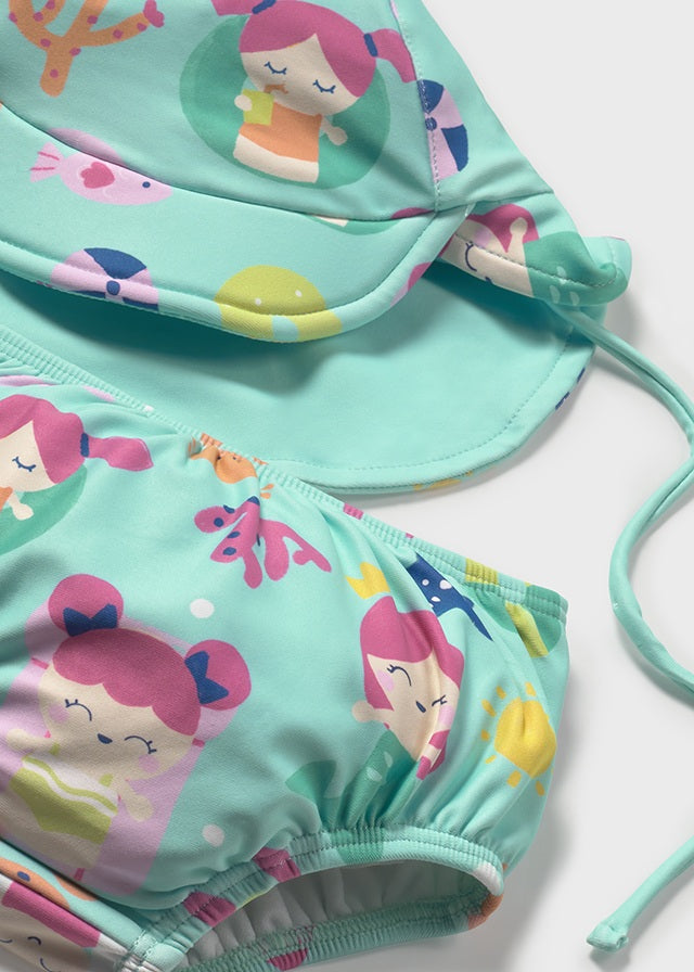 Conjunto Baño y Gorro Sirena