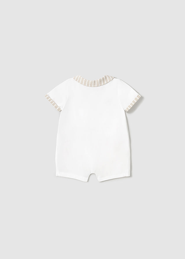 Romper Cuello Rayas Beige