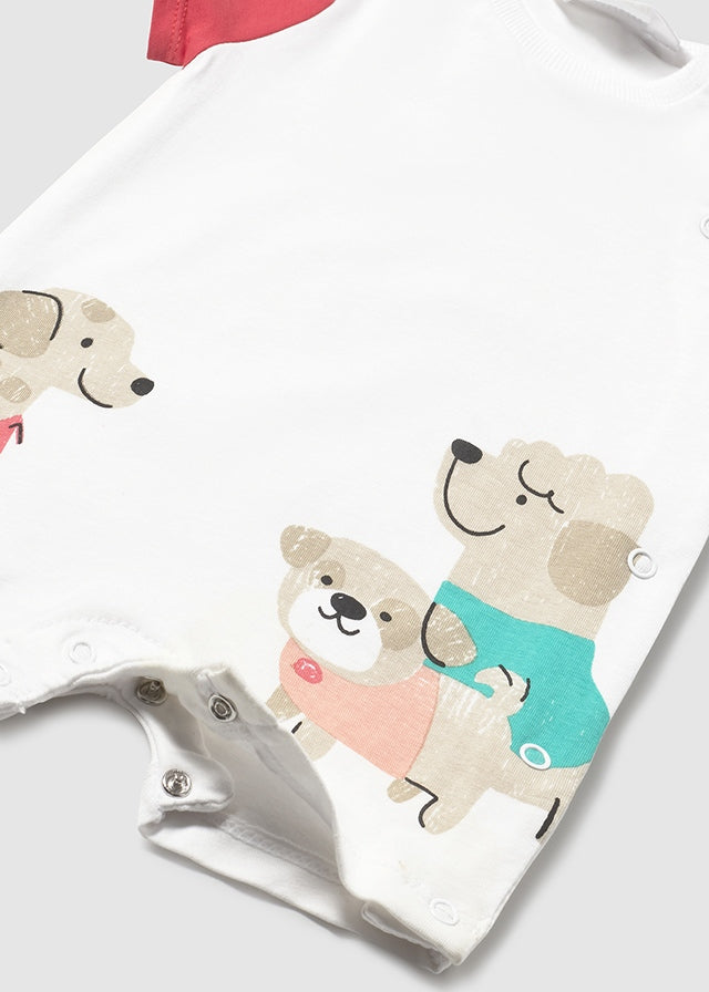 Romper Perritos Manga Roja