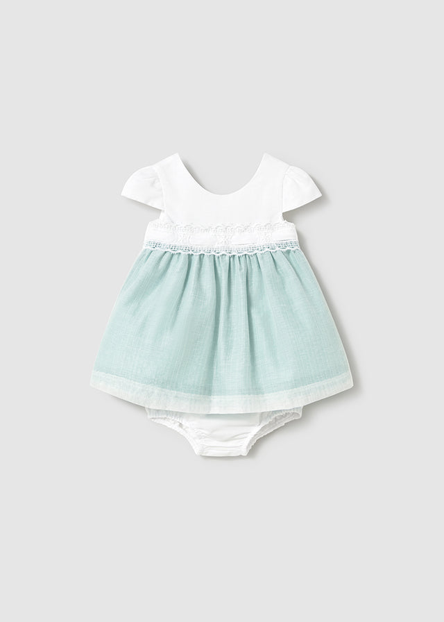 Vestido Ceremonia Lino Blanco/Jade