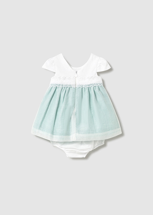 Vestido Ceremonia Lino Blanco/Jade