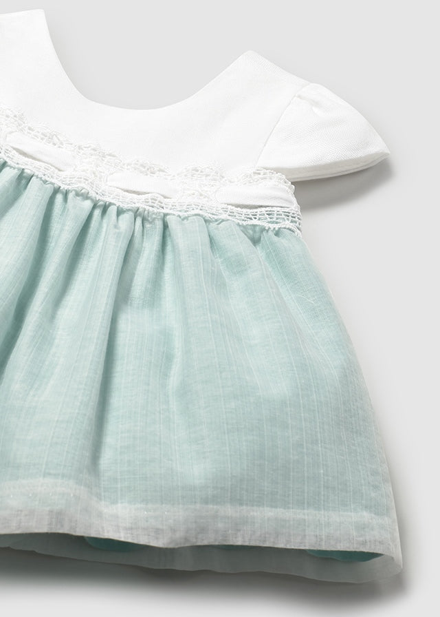 Vestido Ceremonia Lino Blanco/Jade