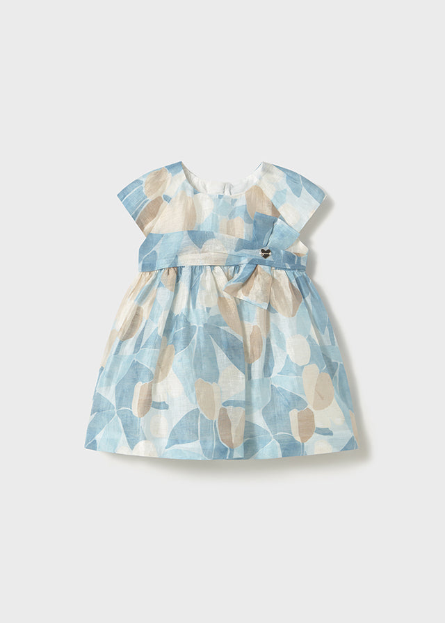Vestido Estampado Beige/Azul