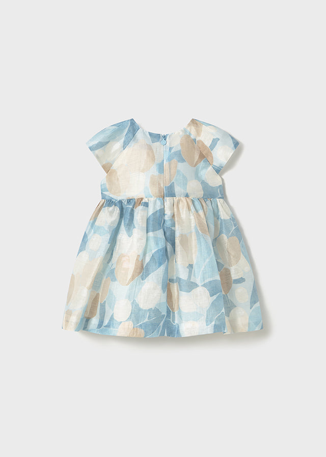 Vestido Estampado Beige/Azul