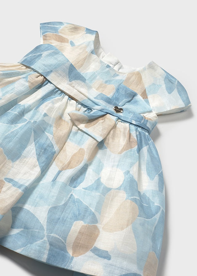Vestido Estampado Beige/Azul