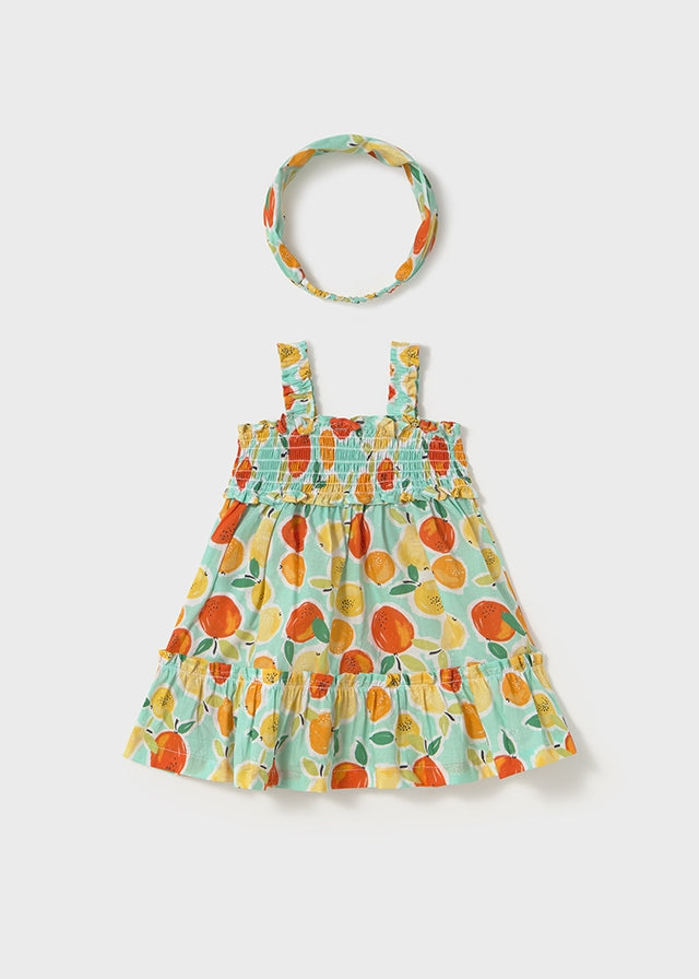 Vestido con Pañoleta Citricos
