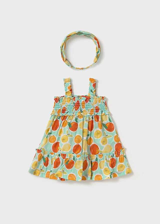 Vestido con Pañoleta Citricos