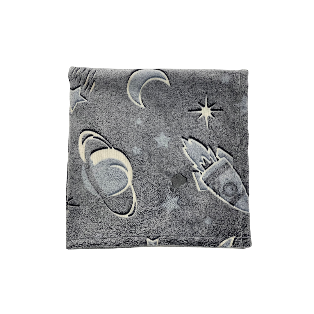 Manta Plush Winter Planets Gris