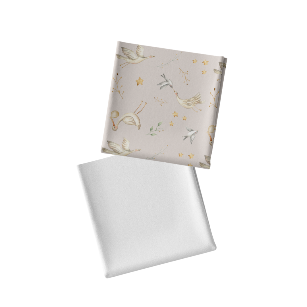Pack de 2 Sábanas Bajeras Cuna - Bienveniu Baby & Blanca