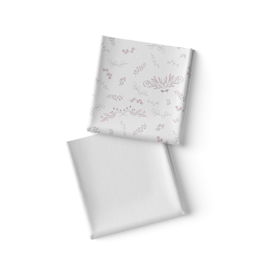 Pack de 2 Sábanas Bajeras Cuna - Botanical & Blanca