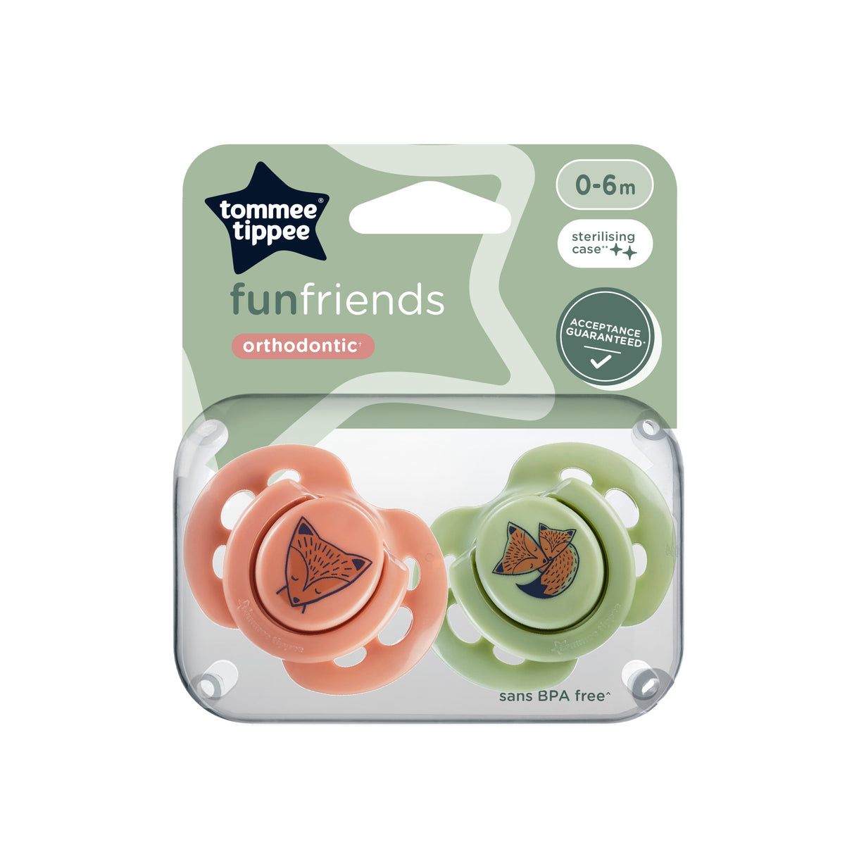 Chupones Fun Style 0-6M Neutro - 2 unidades