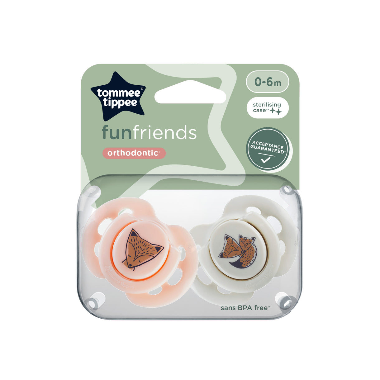 Chupones Fun Style 0-6M Niña - 2 unidades