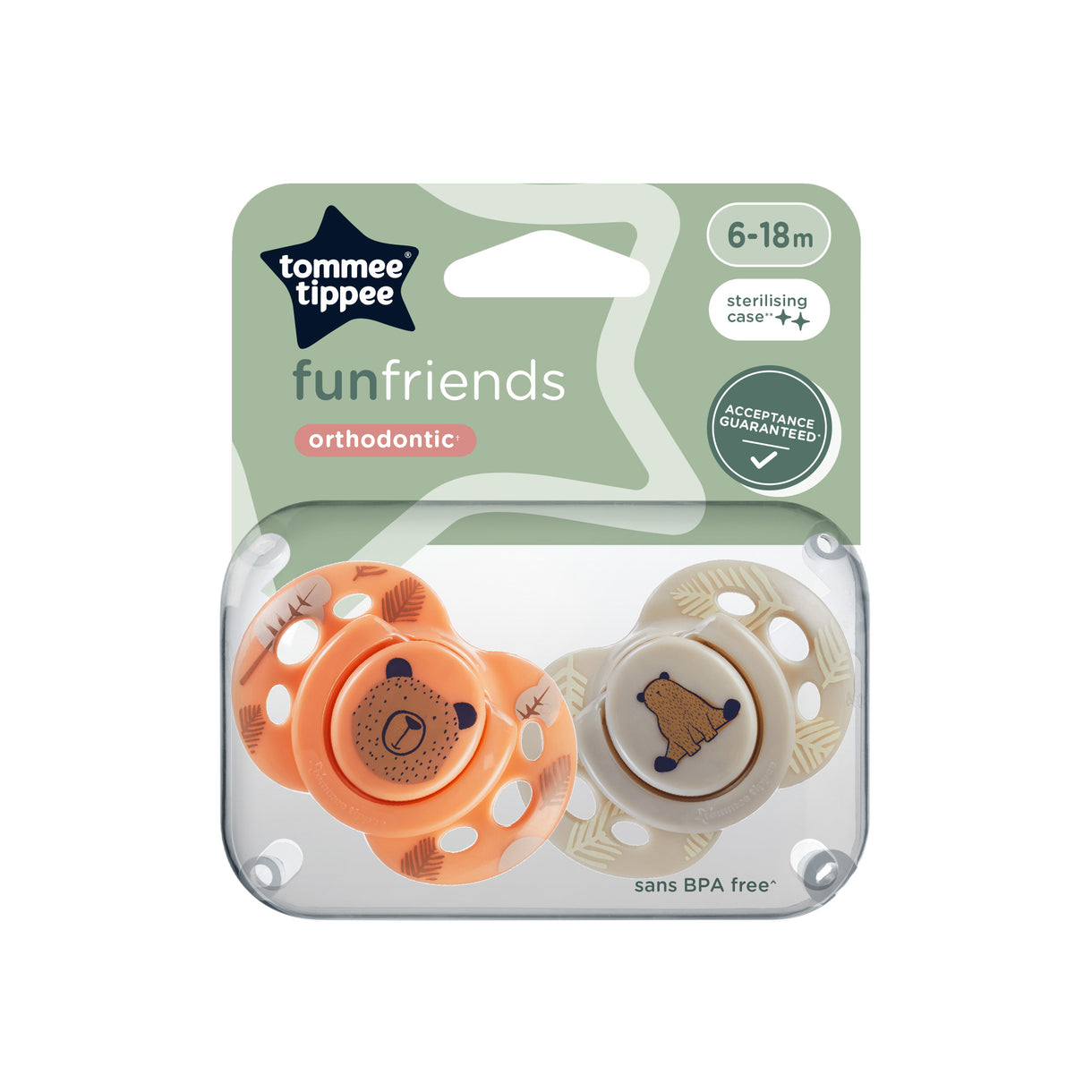 Chupones Fun Style 6-18M Neutro - 2 unidades