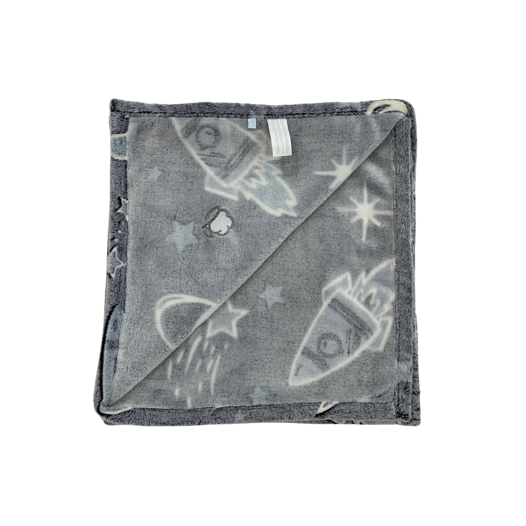 Manta Plush Winter Planets Gris