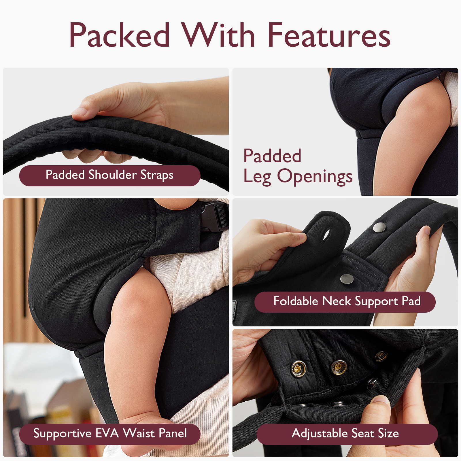Portabebés Ergonómico Negro