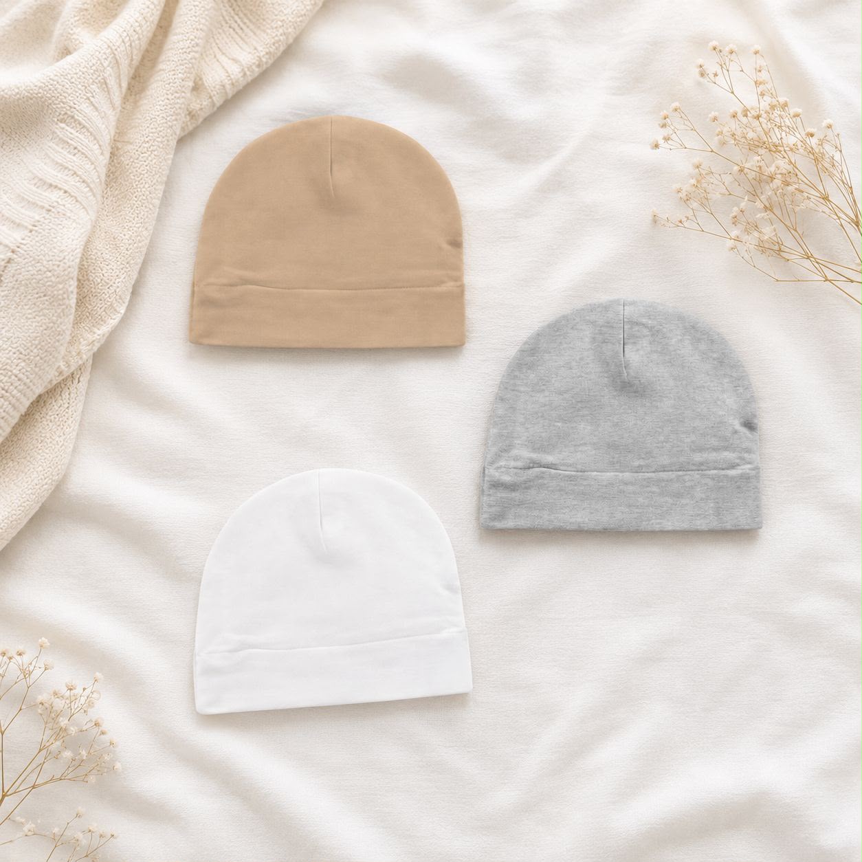 Pack 3 Gorros Básicos (colores a escoger)