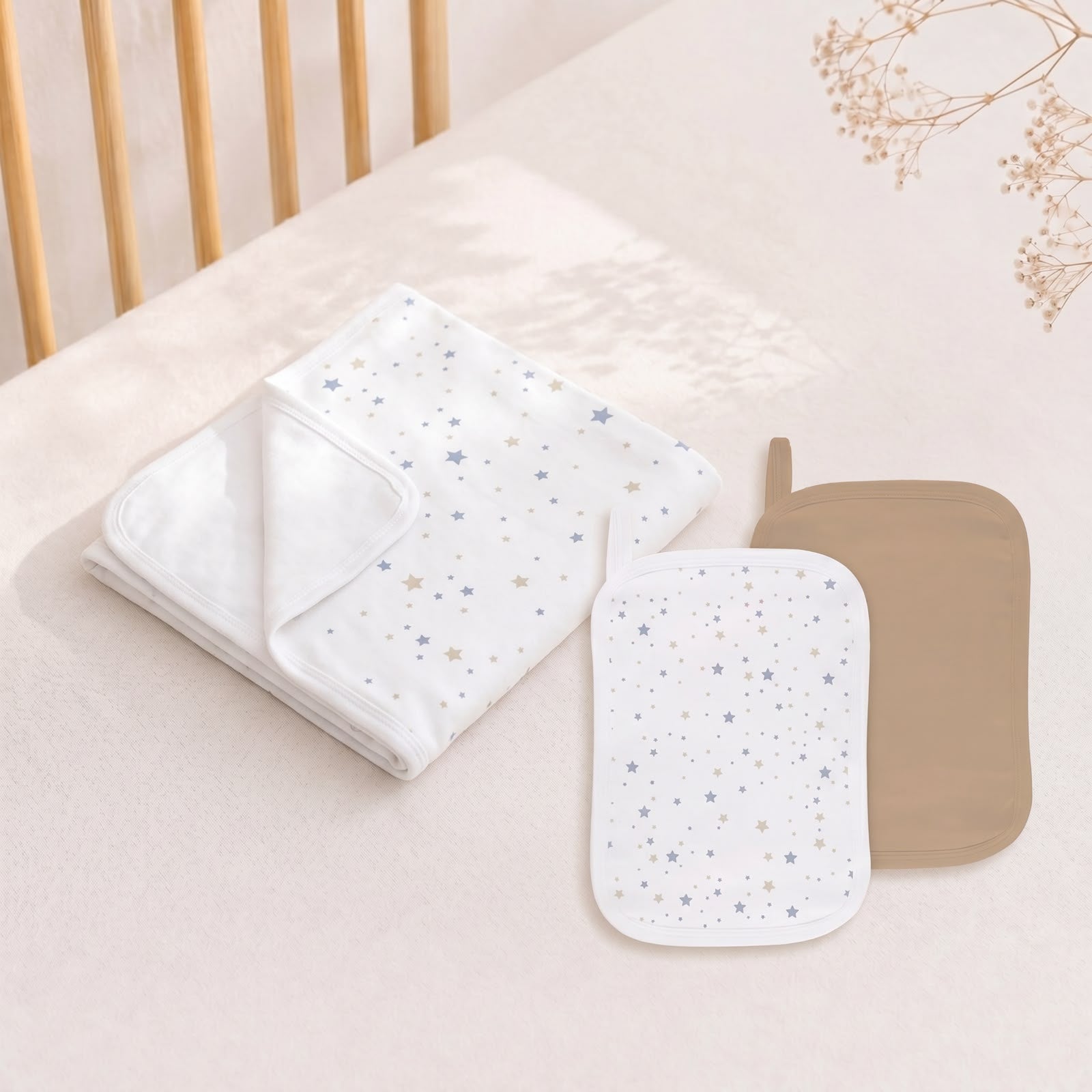 Paquete Textiles: Manta Pima + 2 Babitas