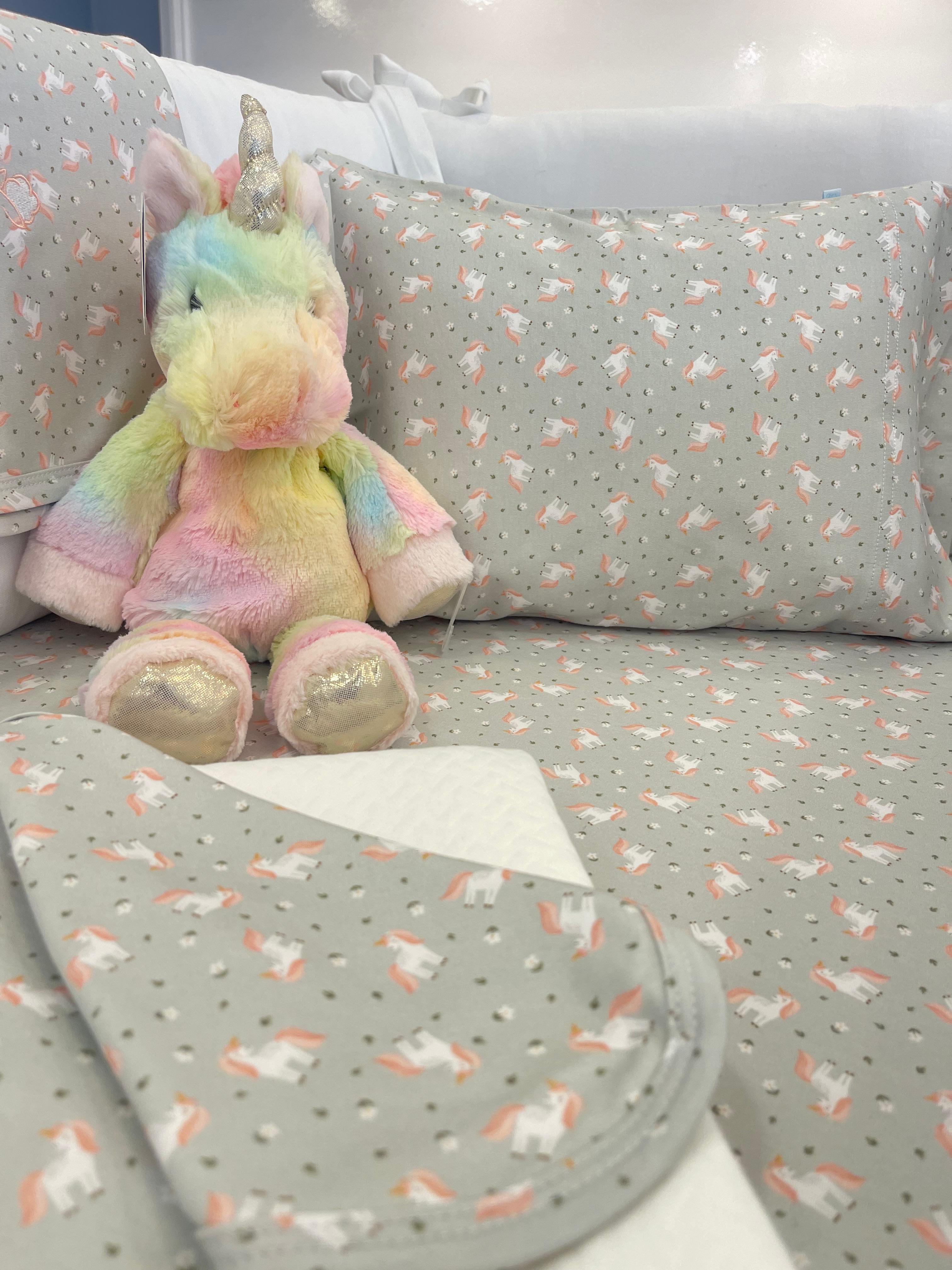 Sábana Bajera Cuna + Funda de Almohada Jardín Mágico