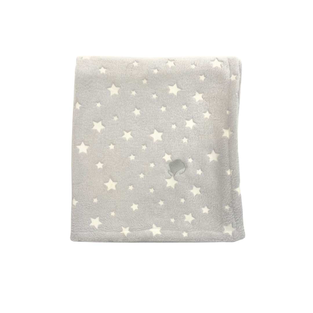 Manta Plush Estrellitas Grises